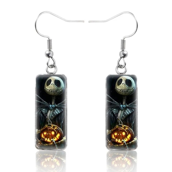 Jewelry - Jack Skellington Halloween Earrings Pumpkin Dangle Nightmare Before Christmas